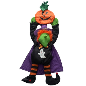 Halloween Door Hanging Decoration Witch Pumpkin Ghost Treater Greeter Plush